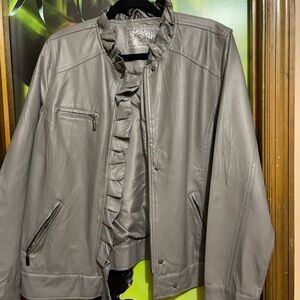 Women’s Gray Doll House Leather Jacket